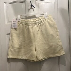 Zara Men's Cream Athletic Shorts